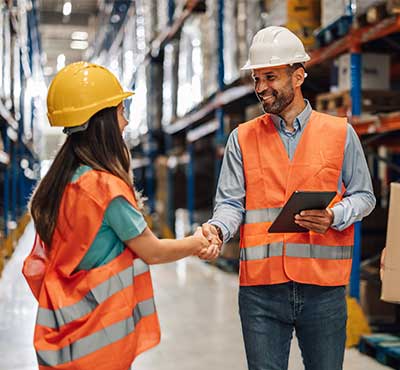 Handshake of agreement seals new warehouse collaboration